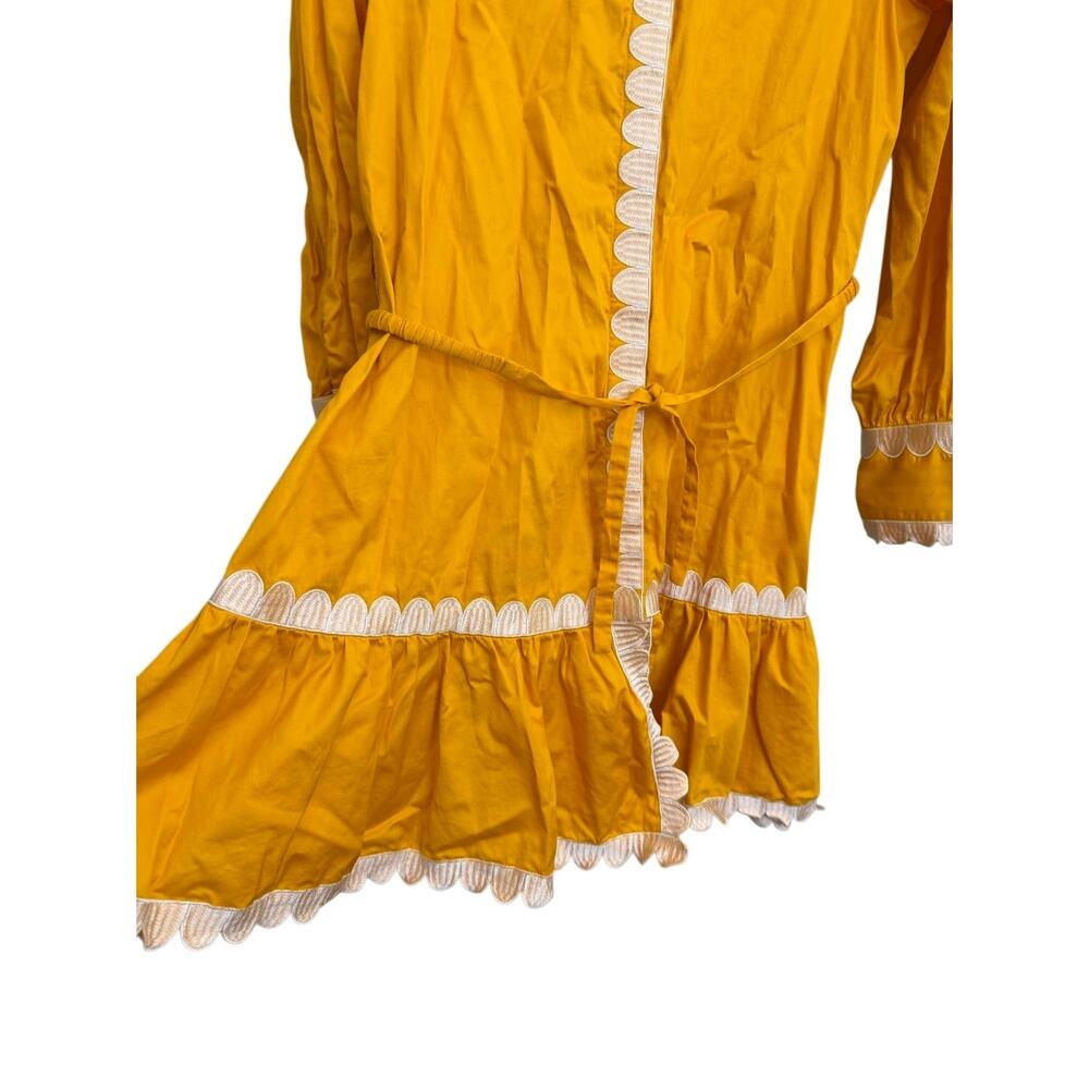 Cynthia Rowley Cecily Scallop Embroidery Shirt Mini Dress Size Small Summer - Picture 7 of 11